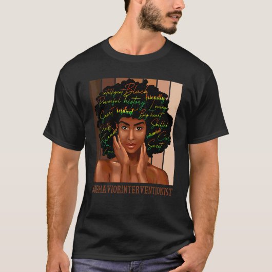 アフリカ系アフリカ系アメリカ人の行動介入者 Tシャツ (正面)