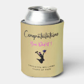 アフリカ系アメリカおめでとう金ゴールド卒業党 缶クーラー (缶正面)