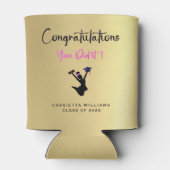 アフリカ系アメリカおめでとう金ゴールド卒業党 缶クーラー (裏面)