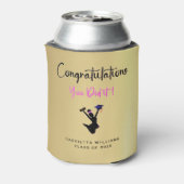 アフリカ系アメリカおめでとう金ゴールド卒業党 缶クーラー (缶裏面)