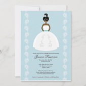 アフリカ系アメリカかわいらしブライダルシャワー招待状 招待状 (正面)