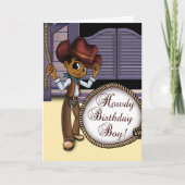 アフリカ系アメリカカウボーイ誕生日 カード (正面)