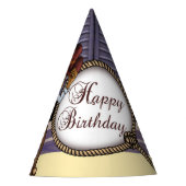 アフリカ系アメリカカウボーイ誕生日 パーティーハット (正面)