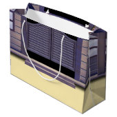 アフリカ系アメリカカウボーイ誕生日 ラージペーパーバッグ (裏面アングル)