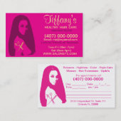 アフリカ系アメリカサロン事業/アポイントメントカード 予約カード (正面/裏面)