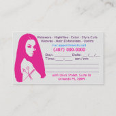 アフリカ系アメリカサロン事業/アポイントメントカード 予約カード (裏面)