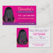 アフリカ系アメリカサロン事業/アポイントメントカード 予約カード (正面/裏面)