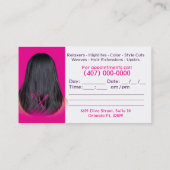 アフリカ系アメリカサロン事業/アポイントメントカード 予約カード (裏面)