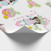 アフリカ系アメリカスガルプラム小妖精や小人 ラッピングペーパー (角)