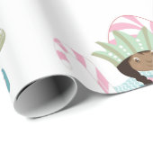 アフリカ系アメリカスガルプラム小妖精や小人 ラッピングペーパー (ロールコーナー)