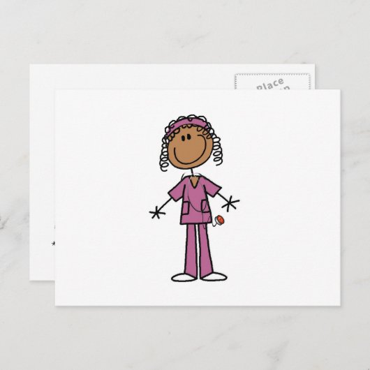 アフリカ系アメリカナース ポストカード (正面/裏面)