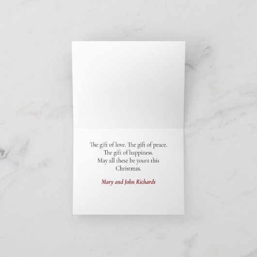 アフリカ系アメリカパーソナライズされた人クリスマスカード。 シーズンカード (内部)