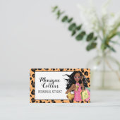 アフリカ系アメリカヒョウ柄 名刺 (スタンド正面)