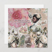 アフリカ系アメリカビクトリアン人フラットグリーティングカード (正面/裏面)