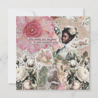 アフリカ系アメリカビクトリアン人フラットグリーティングカード