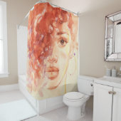 アフリカ系アメリカファッション、水彩イラストレーション。 シャワーカーテン (インサイチュ)