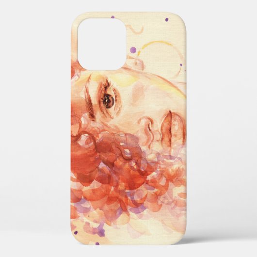 アフリカ系アメリカファッション、水彩イラストレーション。 Case-Mate iPhoneケース (裏面)