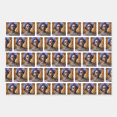 アフリカ系アメリカブラックゴッドセス誕生日 ラッピングペーパーシート (正面3)