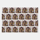 アフリカ系アメリカブラックゴッドセス誕生日 ラッピングペーパーシート (正面2)