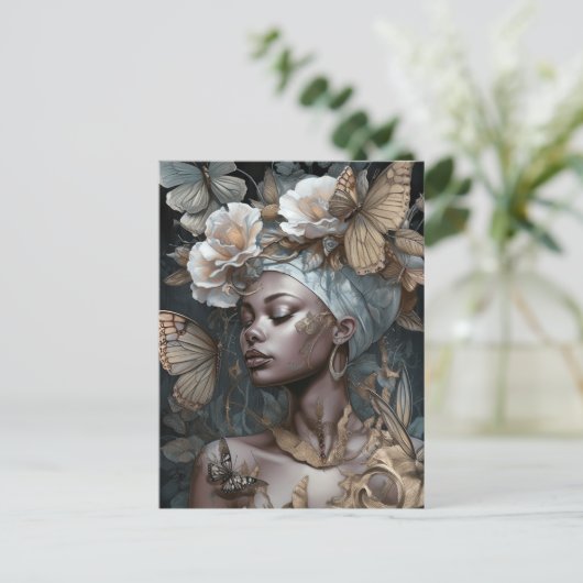 アフリカ系アメリカブラックファンタジーアート ポストカード (スタンド正面)