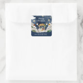 アフリカ系アメリカブラック出生クリスマス スクエアシール (バッグ)