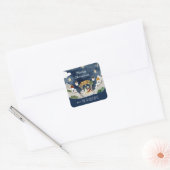 アフリカ系アメリカブラック出生クリスマス スクエアシール (封筒)