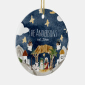 アフリカ系アメリカブラック出生クリスマス セラミックオーナメント (右)