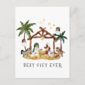 アフリカ系アメリカブラック出生クリスマス ポストカード (正面)