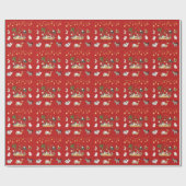 アフリカ系アメリカブラック出生クリスマス ラッピングペーパー (フラット)