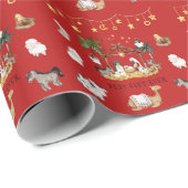 アフリカ系アメリカブラック出生クリスマス ラッピングペーパー (ロールコーナー)