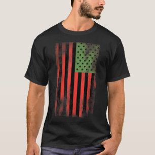 アフリカ系アメリカプライド国旗パンアフリカングリーンレッド Tシャツ