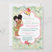 アフリカ系アメリカベビー熱帯ルアウ（ハワイ式宴会）ハワイアン 招待状 (正面)