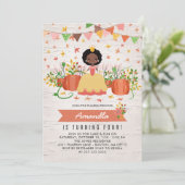 アフリカ系アメリカンカボチャプリンセス誕生会 招待状 (スタンド正面)