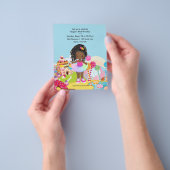 アフリカ系アメリカンキャンディランドガールバースデーパーティー チラシ (手)