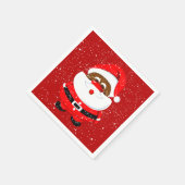 アフリカ系アメリカンサンタクロースのクリスマス スタンダードカクテルナプキン (角)