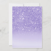 アフリカ系アメリカンパープルベビーシャワーカード 招待状 (裏面)