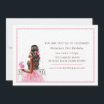 アフリカ系アメリカンピンクパーティー誕生日 招待状<br><div class="desc">グラスを上げて乾杯！私たちの誕生日招待状縁どは柔らかいピンクの点を持つ。お祝いには繊細なシャンパングラスが用意され、華やかさと花束のバラで輝鮮やかく。21歳の誕生日や30歳の誕生日のバッシュに最適。応援を思い出に残る誕生祝い!我々は、追加された釉薬のためのパールきらめくに印刷することを提案する。</div>