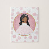 アフリカ系アメリカンピンクプリンセス ジグソーパズル (縦)