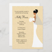 アフリカ系アメリカンブライダルシャワーの招待 招待状 (正面/裏面)