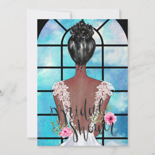 アフリカ系アメリカンブライダルシャワーの招待 招待状 (正面)