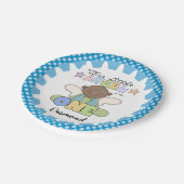 アフリカ系アメリカンボーイ1歳の誕生日紙プレート ペーパープレート (アングル)