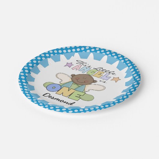 アフリカ系アメリカンボーイ1歳の誕生日紙プレート ペーパープレート