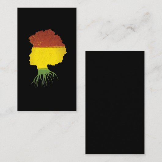 アフリカ系アメリカンルーツディバ 名刺 (正面/裏面)