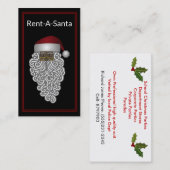 アフリカ系アメリカン·サンタクロース·レンタア·サンタ 名刺 (正面/裏面)