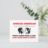 アフリカ系アメリカ人およびネイティブアメリカン ポストカード (スタンド正面)