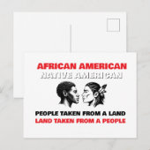 アフリカ系アメリカ人およびネイティブアメリカン ポストカード (正面/裏面)