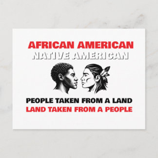 アフリカ系アメリカ人およびネイティブアメリカン ポストカード