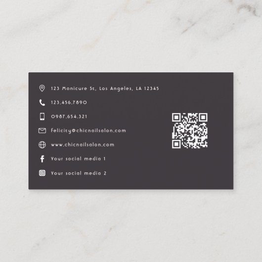 アフリカ系アメリカ人が巧みに作り上げたクイーン 名刺 (裏面)