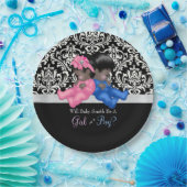 アフリカ系アメリカ人が赤ちゃんシャワーを明かす ペーパープレート (パーティー)