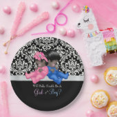 アフリカ系アメリカ人が赤ちゃんシャワーを明かす ペーパープレート (パーティー)